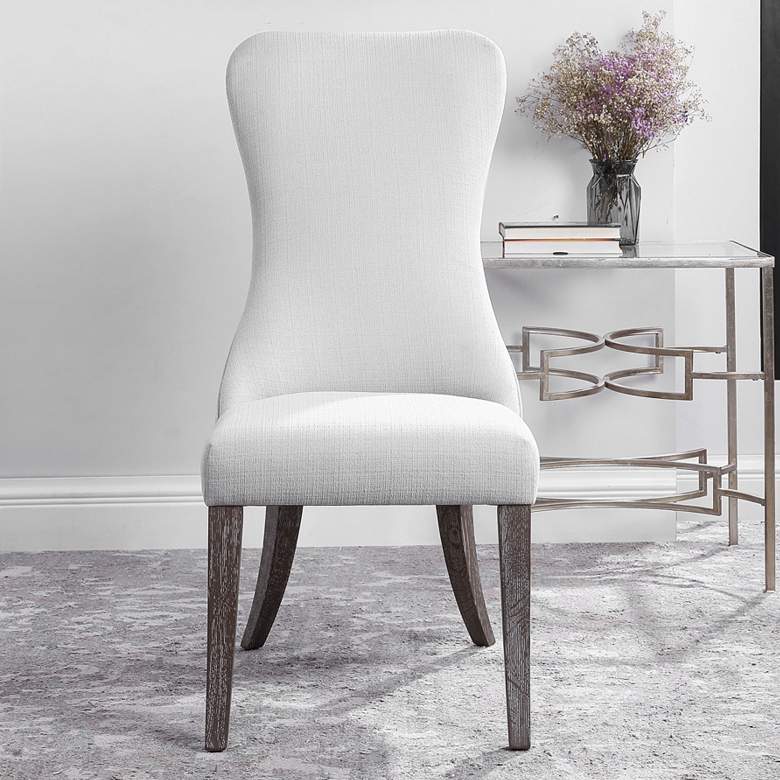 Image 1 Uttermost Caledonia White Armless Chair