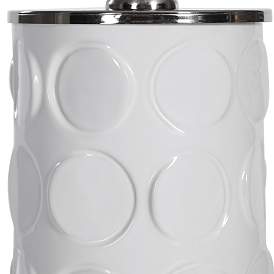Image3 of Uttermost Calia White Column Ceramic Table Lamp more views
