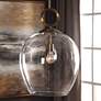 Uttermost Calix 15 3/4" Wide Aged Brass Clear Glass Pendant