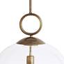 Uttermost Calix 15 3/4" Wide Aged Brass Clear Glass Pendant