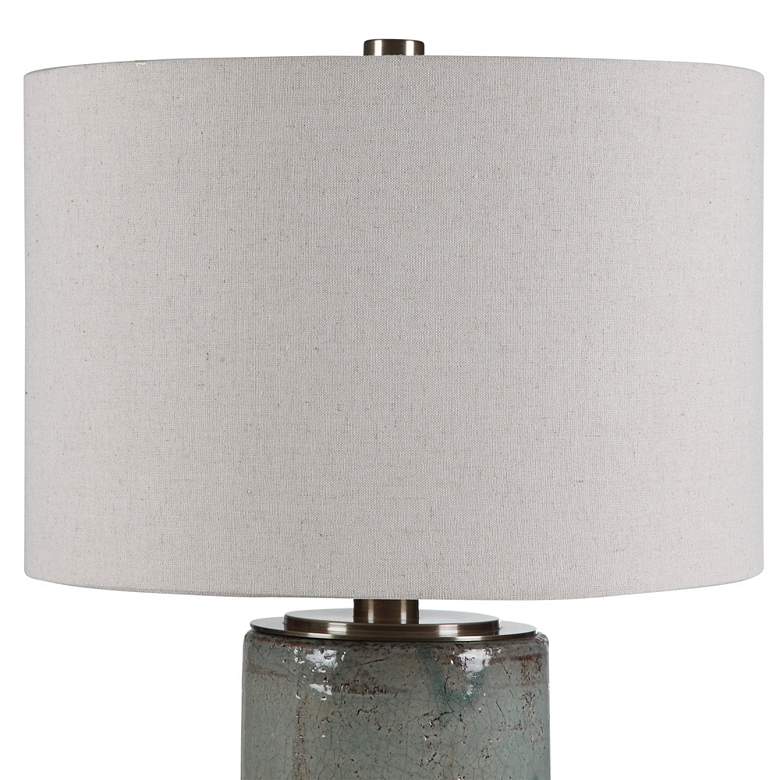 Image 4 Uttermost Callais 32 1/2 inch Aqua Blue Column Ceramic Table Lamp more views