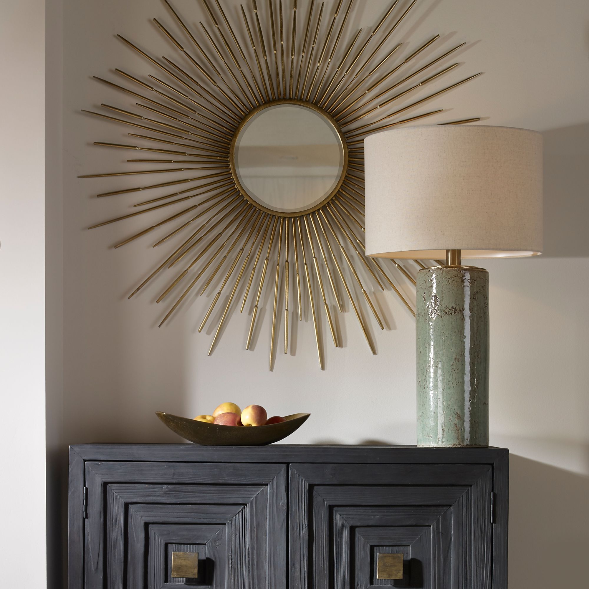 Uttermost Callais 32 1/2" Aqua Blue Column Ceramic Table Lamp