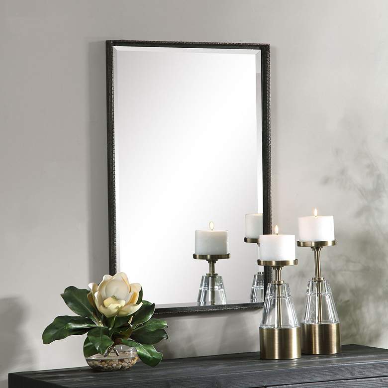 Image 1 Uttermost Callan Bronze 20 1/4" x 30 1/4" Vanity Wall Mirror