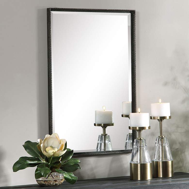 Image 1 Uttermost Callan Bronze 20 1/4" x 30 1/4" Vanity Wall Mirror