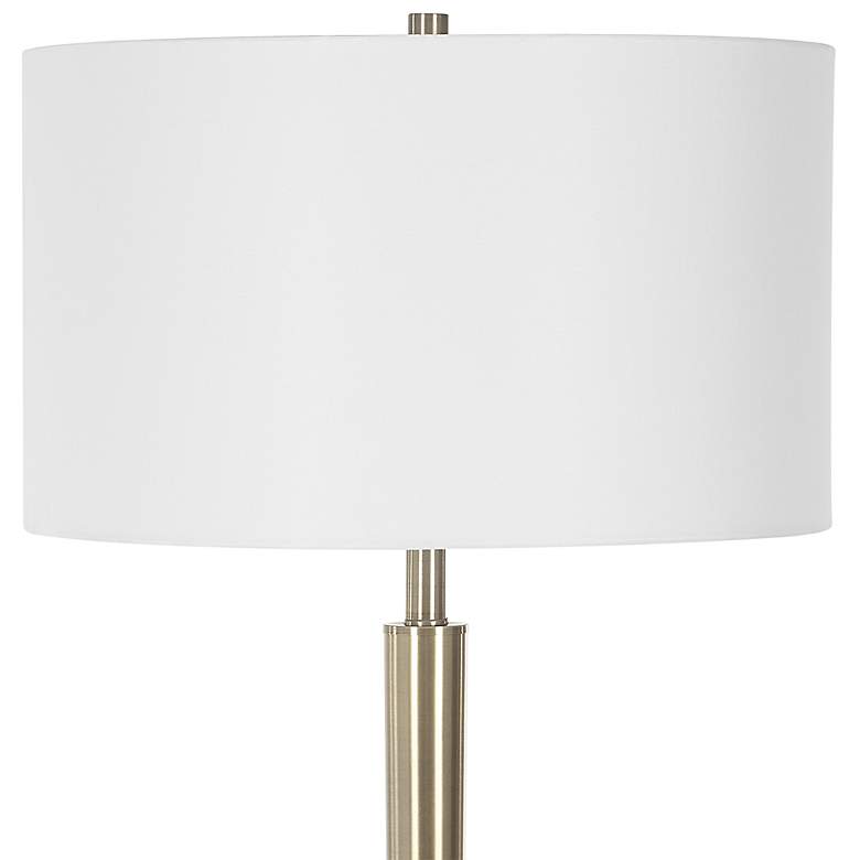 Image 4 Uttermost Calliope 64" High Plated Brass with White Marble Floor Lamp more views