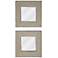 Uttermost Cambay White Wash 20" Square Wall Mirrors Set of 2