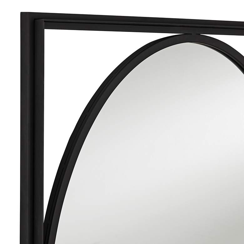 Image 3 Uttermost Cameo Satin Black 23 3/4" x 33 3/4" Oval Wall Mirror more views