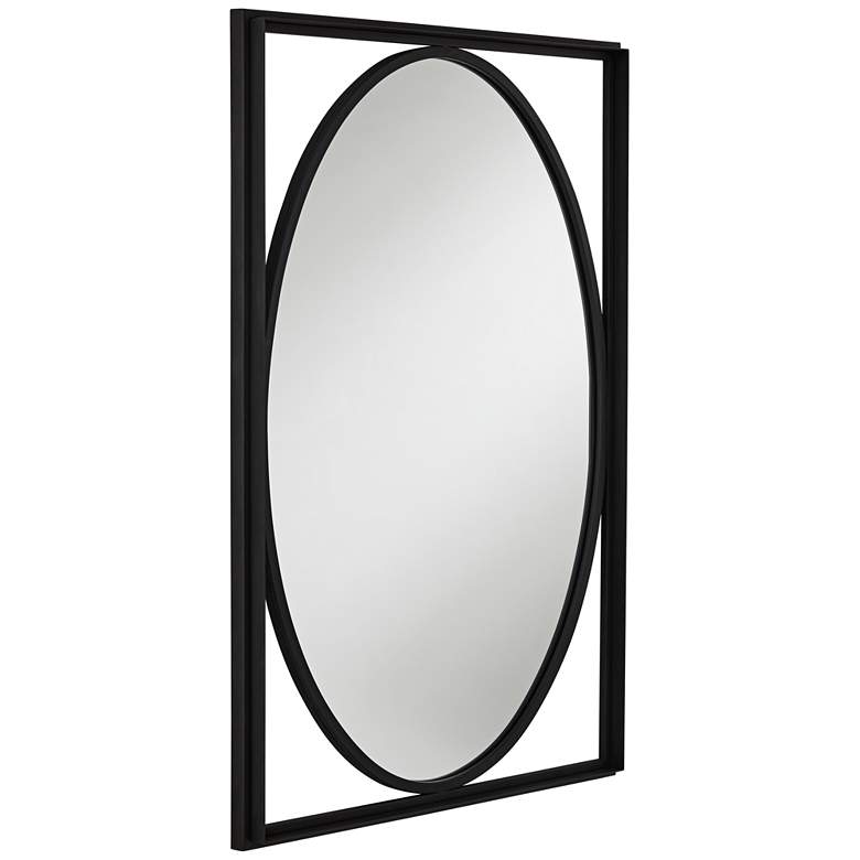 Image 5 Uttermost Cameo Satin Black 23 3/4" x 33 3/4" Oval Wall Mirror more views