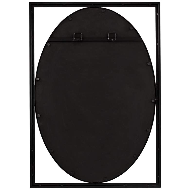 Image 6 Uttermost Cameo Satin Black 23 3/4" x 33 3/4" Oval Wall Mirror more views
