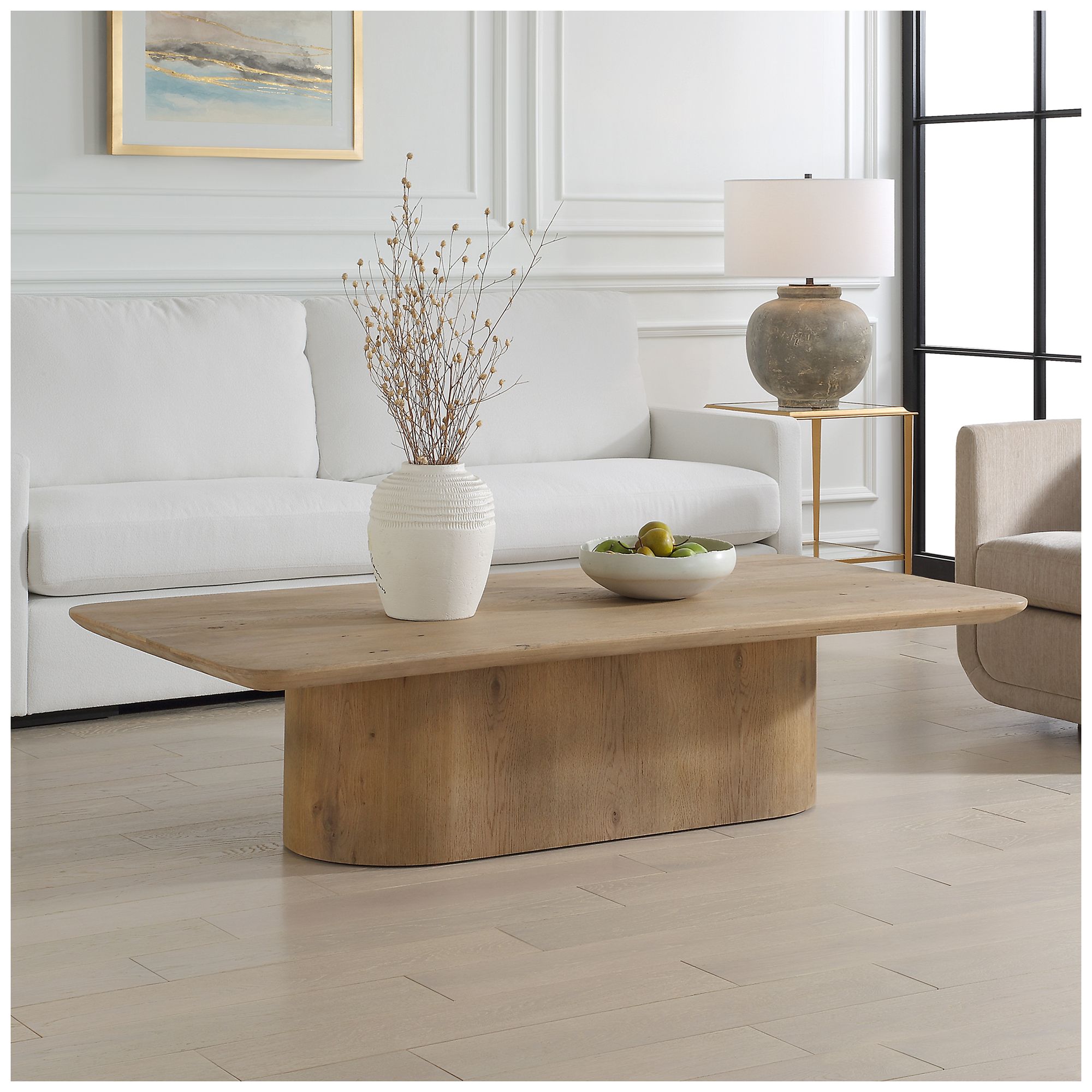 Image 3 Uttermost Camerlin Reclaimed Oak Coffee Table more views