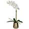 Uttermost Cami White Orchid 24"H Faux Flower in Brass Pot