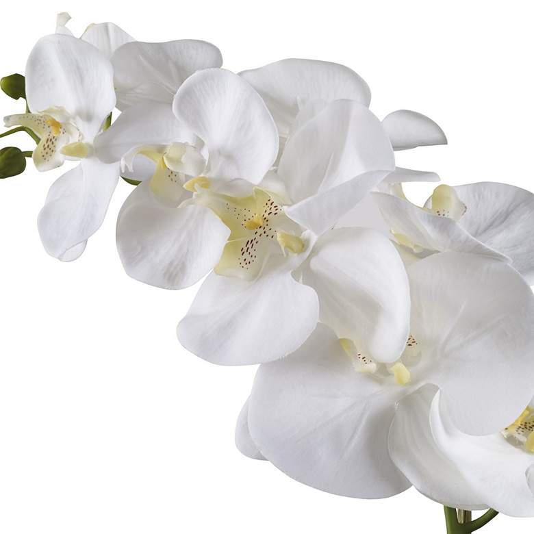 Image 3 Uttermost Cami White Orchid 24"H Faux Flowers in Ceramic Pot more views