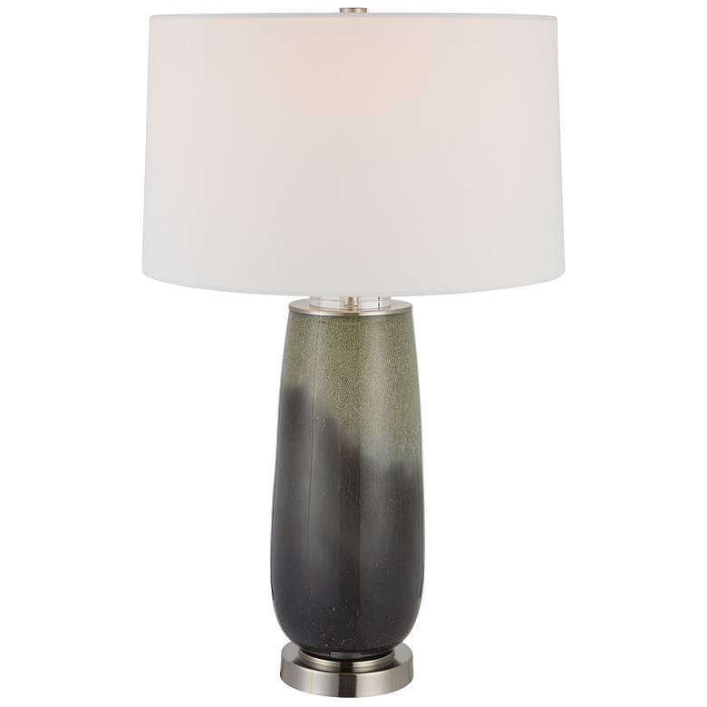 Image 1 Uttermost Campa Gray-Blue Ombre Glass Table Lamp