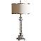 Uttermost Campania Carved Glass Table Lamp
