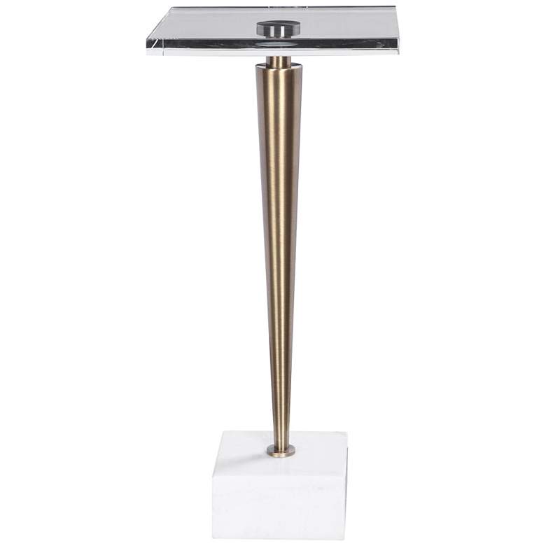 Image 2 Uttermost Campeiro 12 3/4" Wide Brushed Brass Drink Table