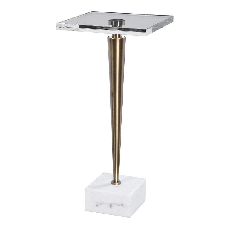 Image 3 Uttermost Campeiro 12 3/4 inch Wide Brushed Brass Drink Table more views