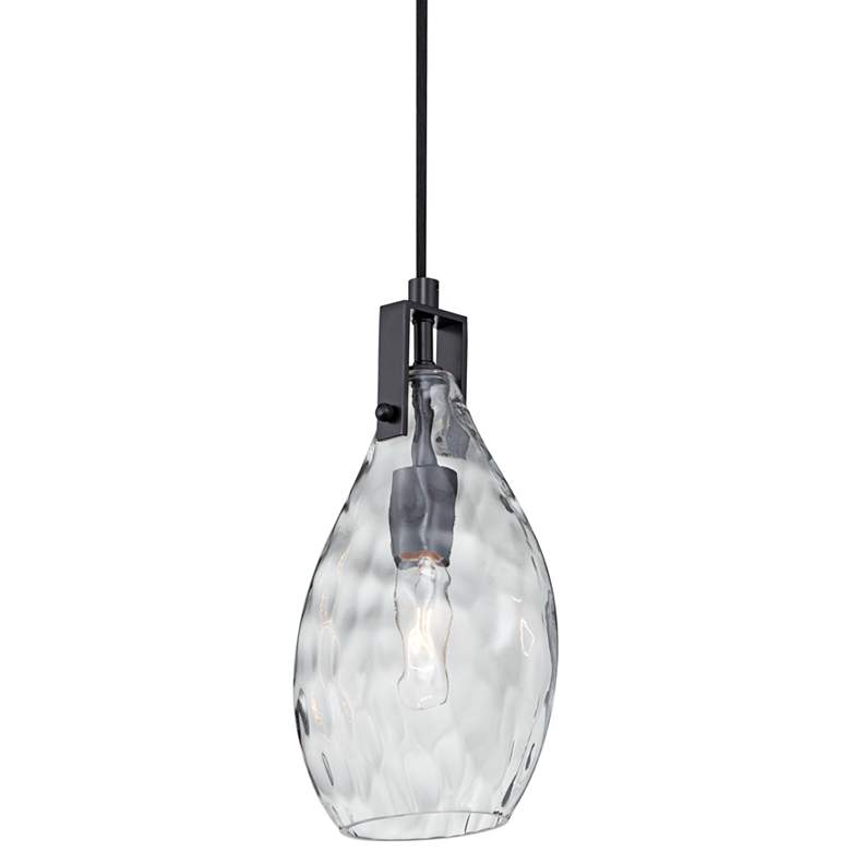 Uttermost Campester 9&quot; Wide Black and Clear Mini Pendant