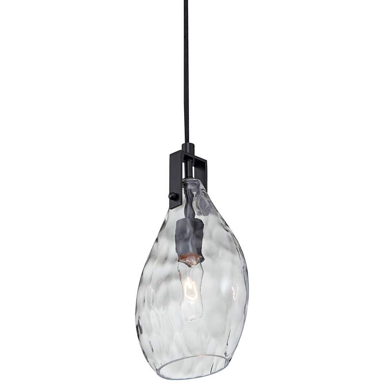 Uttermost Campester 9&quot; Wide Black and Clear Mini Pendant more views