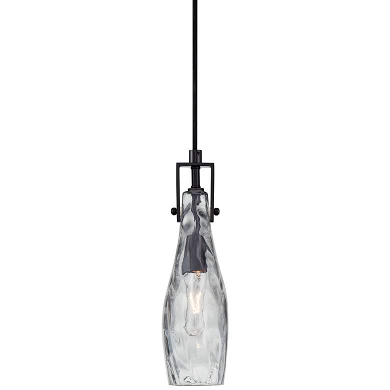 Image 5 Uttermost Campester 9" Wide Black and Clear Mini Pendant more views