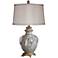 Uttermost Cancello Distressed Blue Glaze Traditional Ceramic Table Lamp