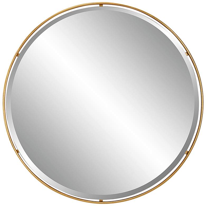 Image 1 Uttermost Canillo 42 inch Gold Round Mirror