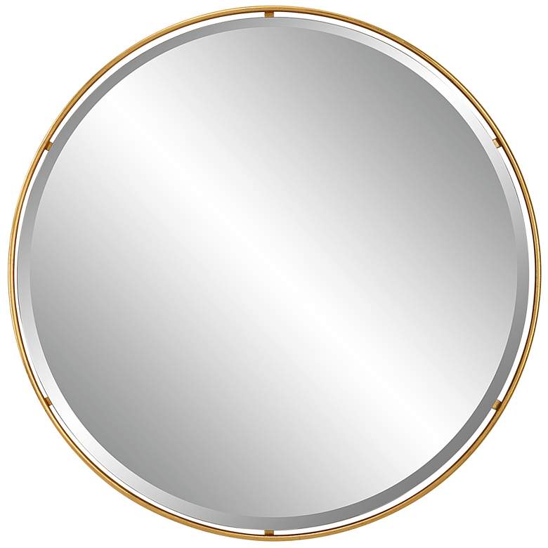 Image 1 Uttermost Canillo 42 inch Gold Round Mirror