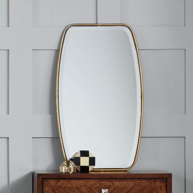 Image 2 Uttermost Canillo Gold 21" x 36" Floating Wall Mirror