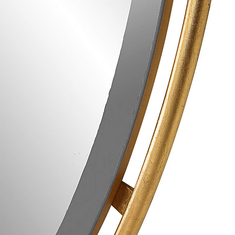 Image 5 Uttermost Canillo Gold Leaf 42" Round Oversized Wall Mirror more views