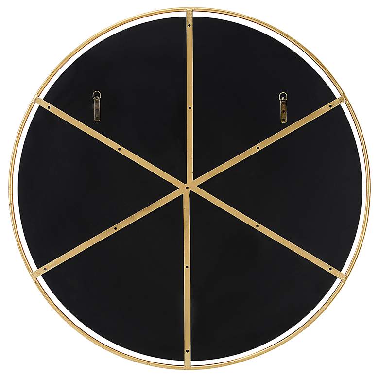 Image 6 Uttermost Canillo Gold Leaf 42" Round Oversized Wall Mirror more views