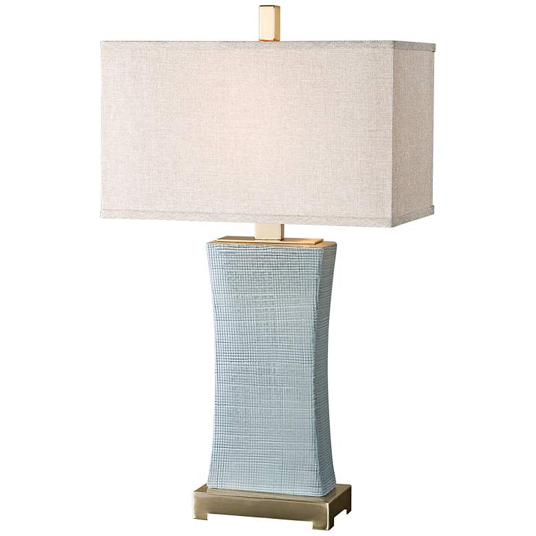 Image 1 Uttermost Cantarana 29 inch Blue Gray Modern Ceramic Table Lamp