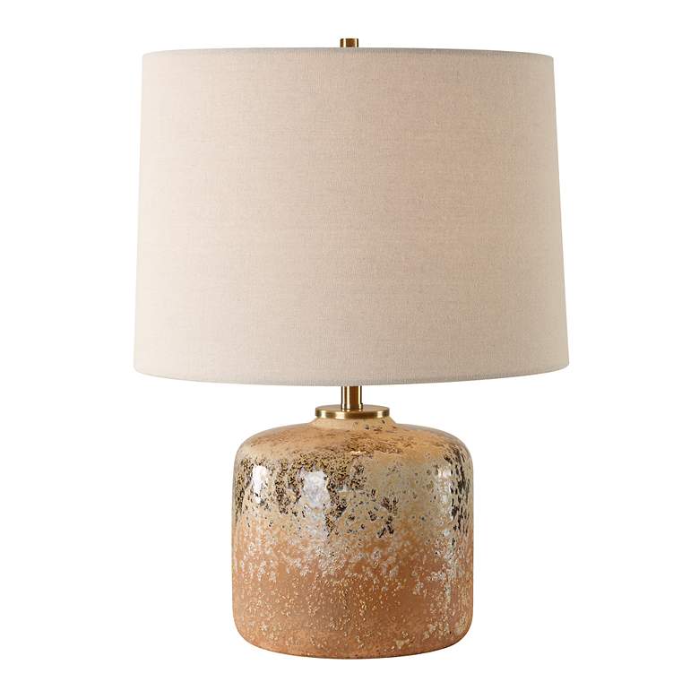 Image 2 Uttermost Canyon 17 3/4" Chocolate and Tan Mottled Ceramic Table Lamp