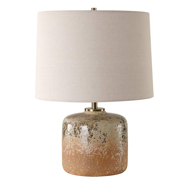 Image 4 Uttermost Canyon 17 3/4" Chocolate and Tan Mottled Ceramic Table Lamp more views