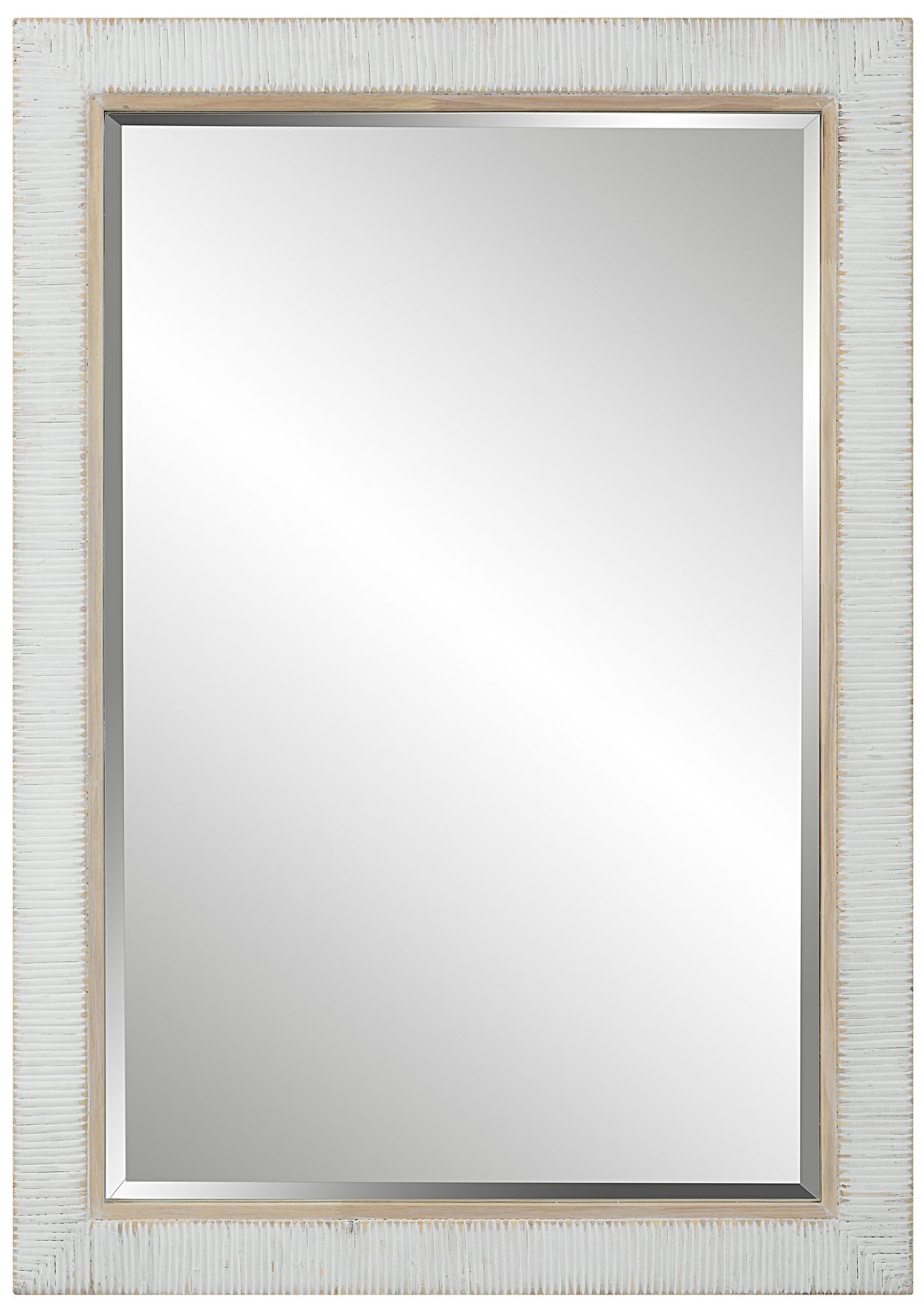 Uttermost Cape 29" W x 40.75" H Whitewashed Rattan Mirror 211W4