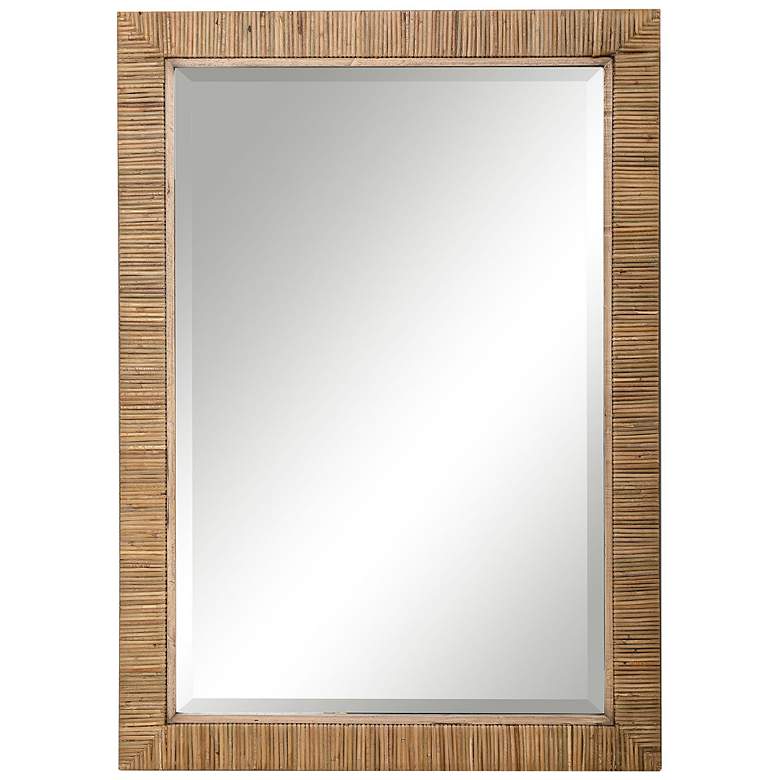 Image 2 Uttermost Cape Natural Rattan 28 3/4" x 41" Wall Mirror