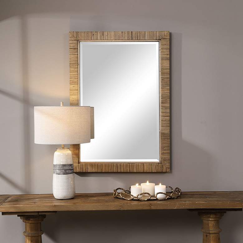 Image 6 Uttermost Cape Natural Rattan 28 3/4" x 41" Wall Mirror more views