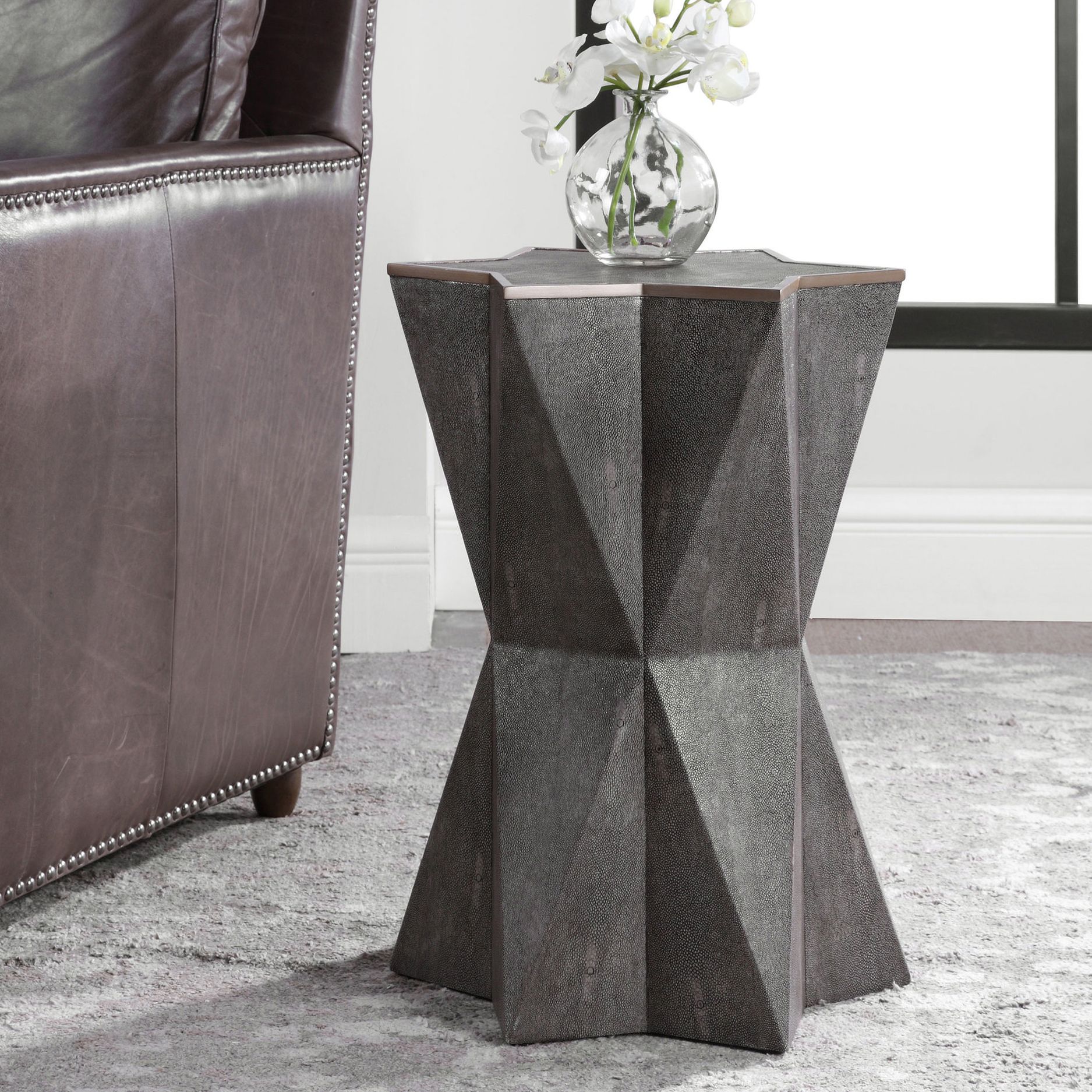 Grey shop accent tables