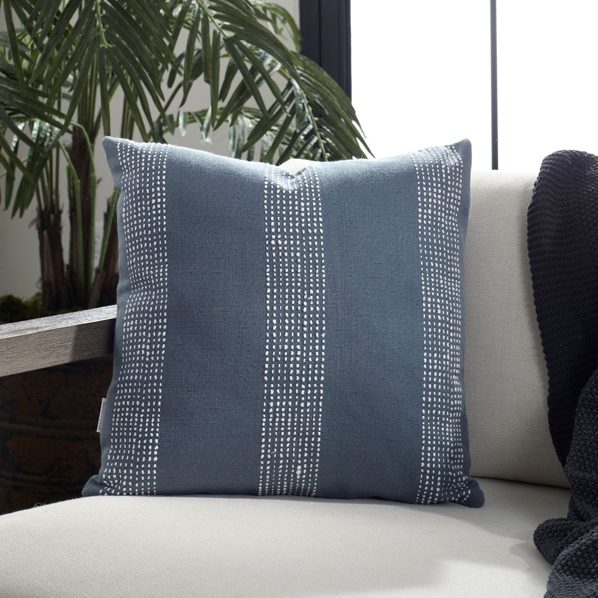 Image 4 Uttermost Caper Blue 20" Square Outdoor Pillow more views