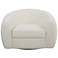 Uttermost Capra 43" Wide Off White Shearling Swivel Chair