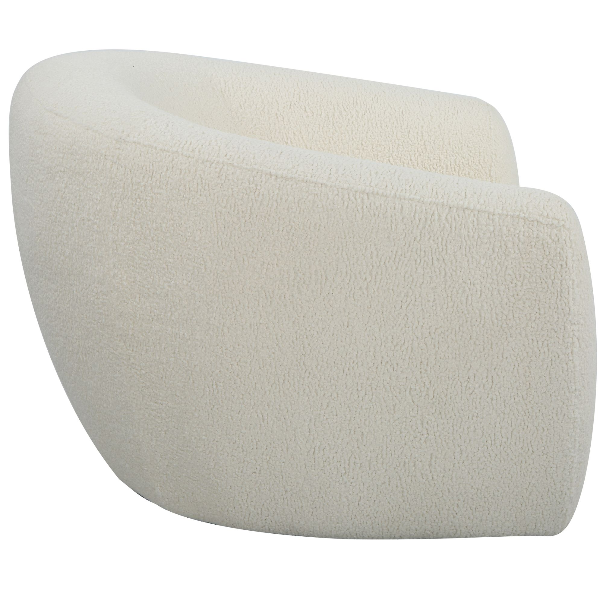 Uttermost Capra 43" Wide Off White Shearling Swivel Chair