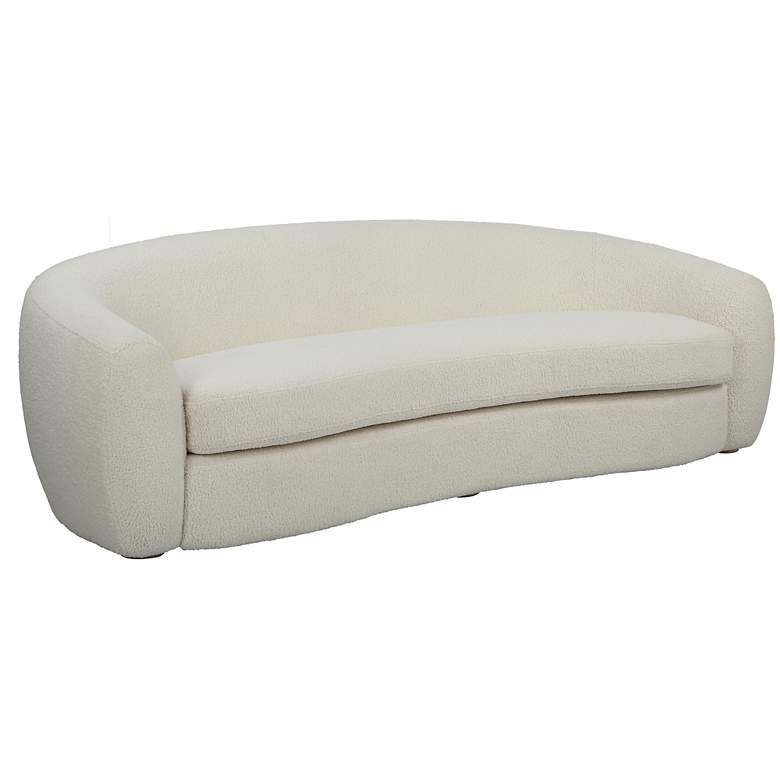 Image 5 Uttermost Capra 90" Wide Off White Shearling Sofa more views