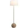 Uttermost Captiva 65" High Contemporary Brass and Rattan Floor Lamp
