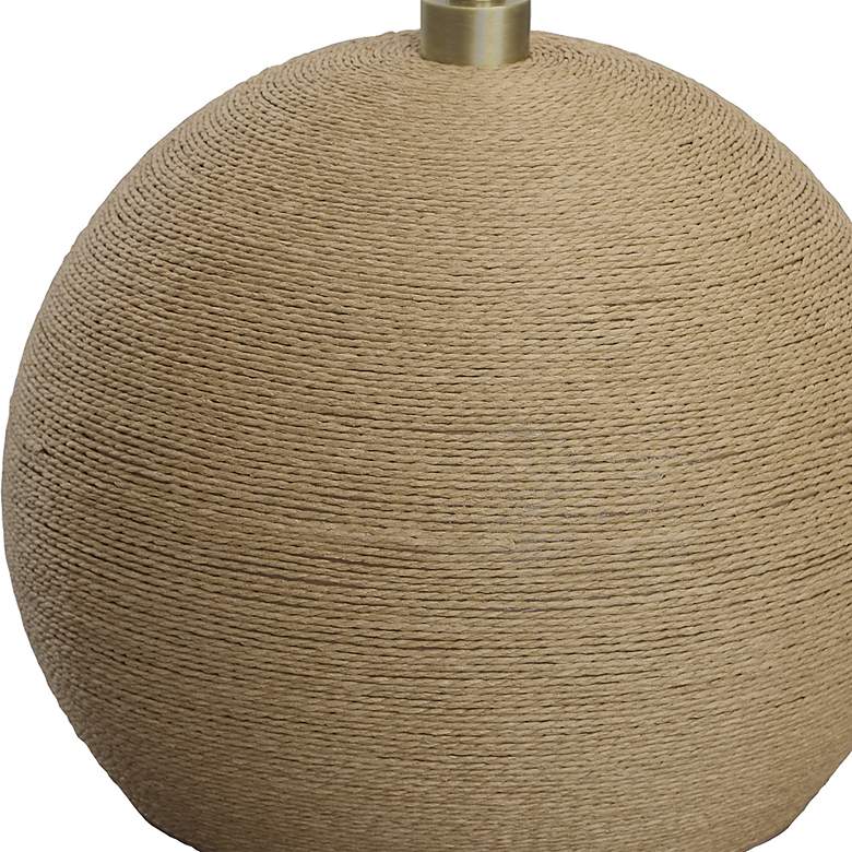 Image 3 Uttermost Captiva 65" High Contemporary Brass and Rattan Floor Lamp more views
