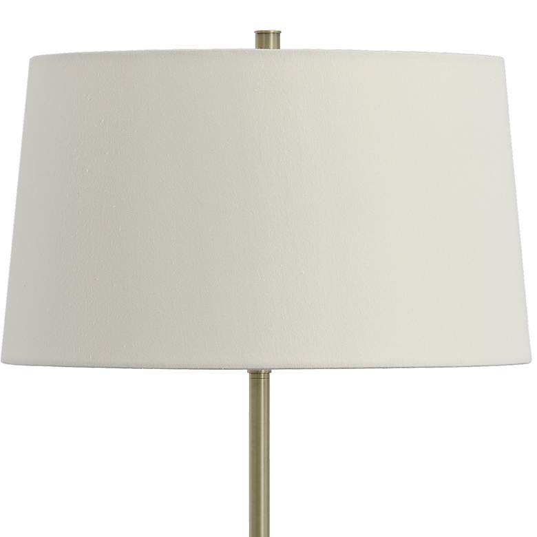 Image 4 Uttermost Captiva 65 inch High Contemporary Brass and Rattan Floor Lamp more views