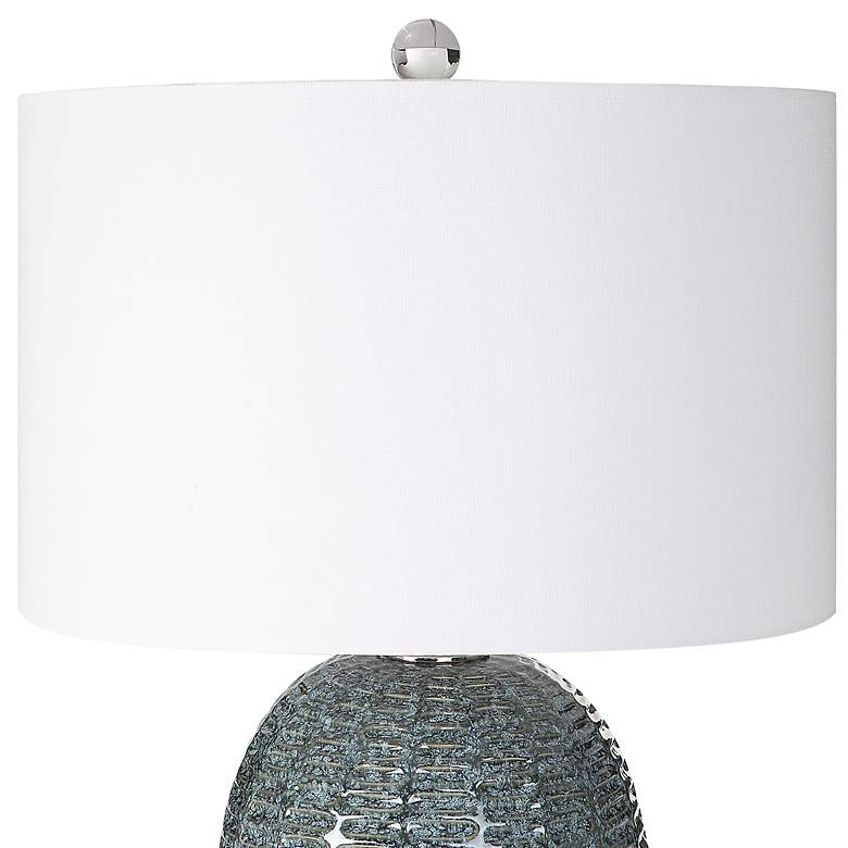 Image 5 Uttermost Caralina 29 1/4" Mottled Blue-Green Glaze Ceramic Table Lamp more views