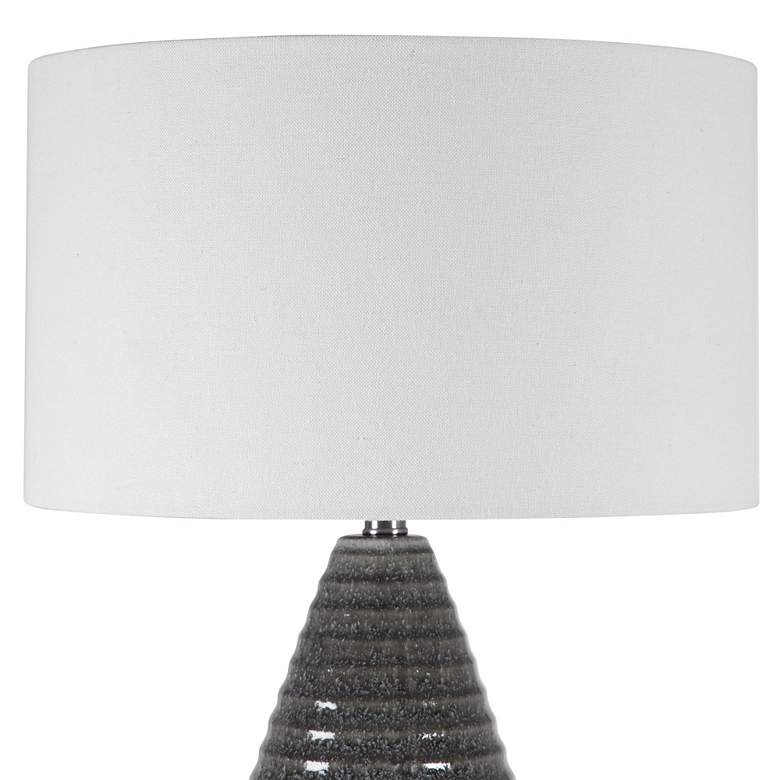 Image 3 Uttermost Carden Smoke Gray Glaze Ceramic Table Lamp more views