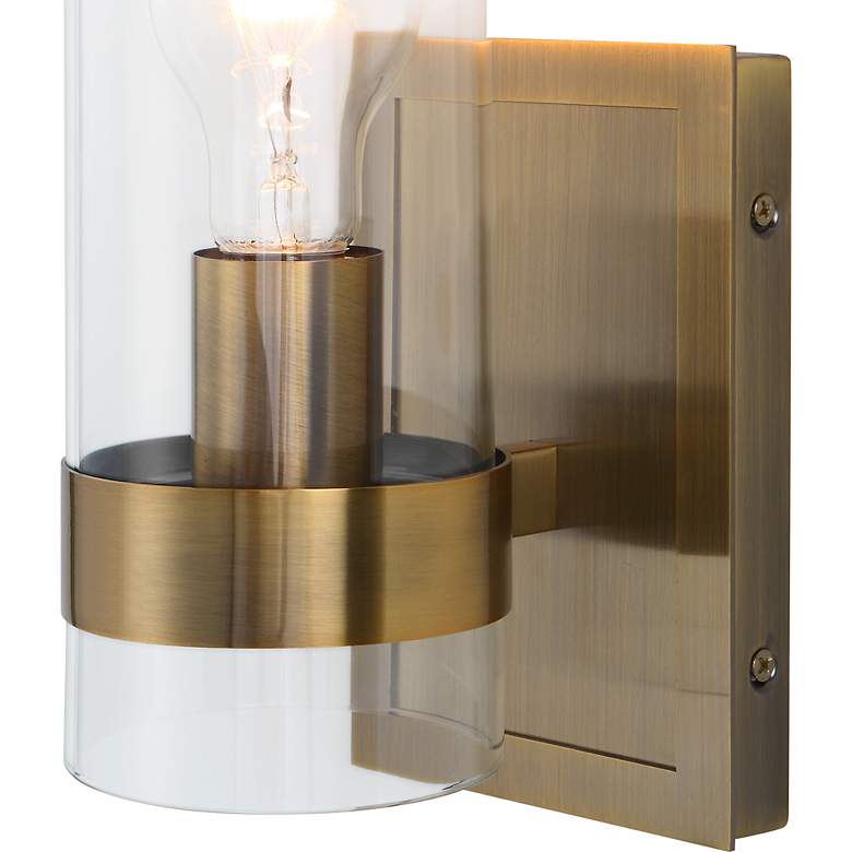 Image 4 Uttermost Cardiff 10 1/4" High Antique Brass Wall Sconce more views