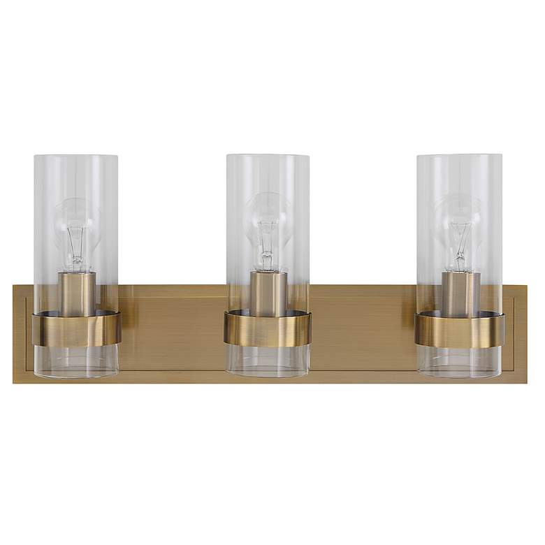 Image 3 Uttermost Cardiff 23-in Wide Antique Brass 3 Light Vanity more views