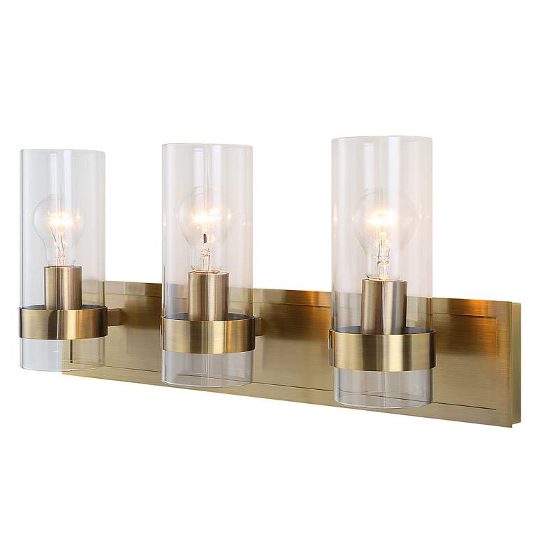 Image 4 Uttermost Cardiff 23-in Wide Antique Brass 3 Light Vanity more views