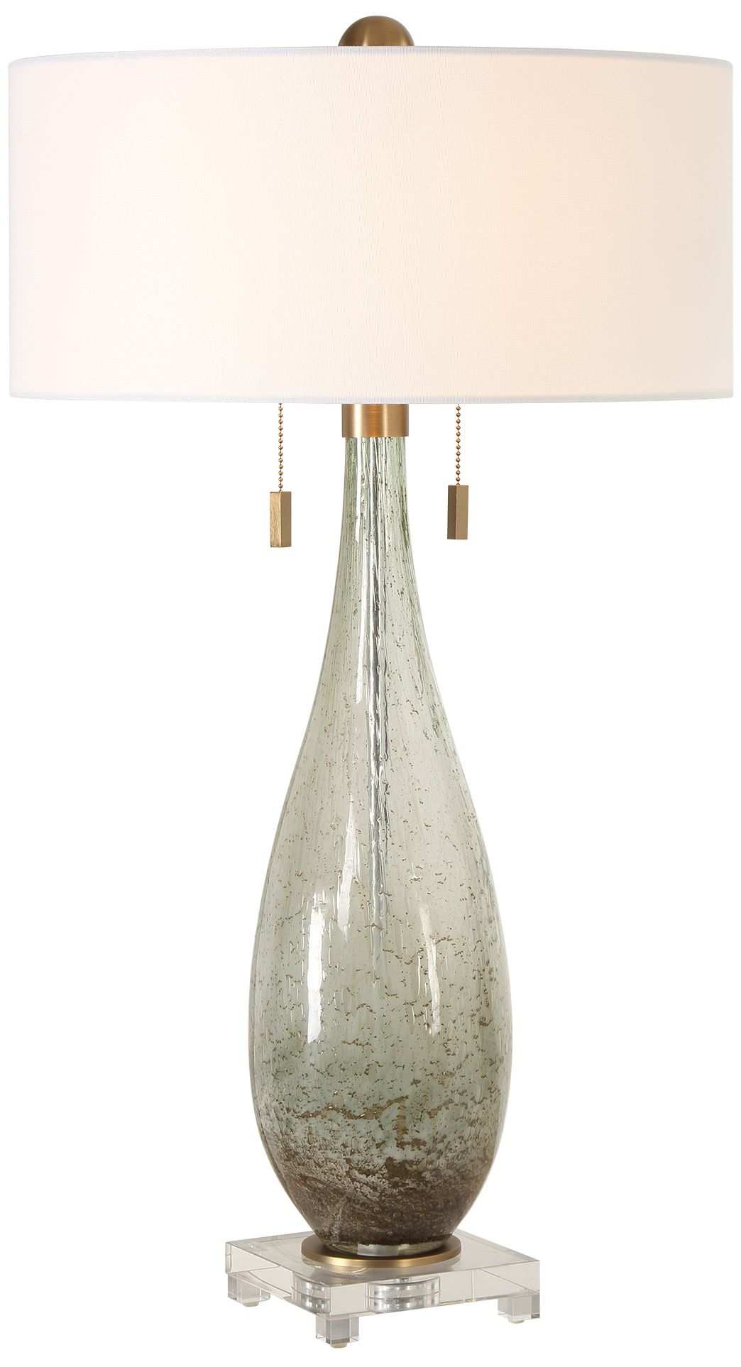 Image 2 Uttermost Cardon 32 1/4" Green Glass Table Lamp