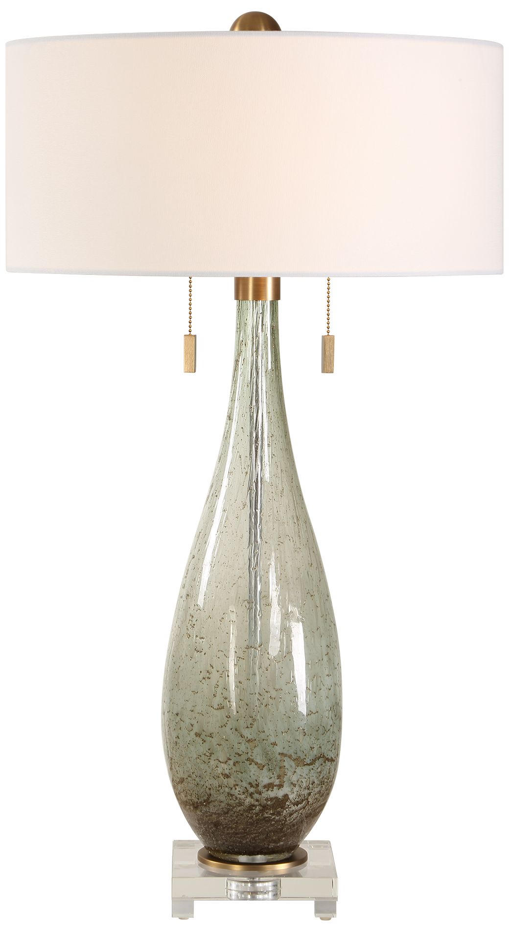 Image 5 Uttermost Cardon 32 1/4" Green Glass Table Lamp more views